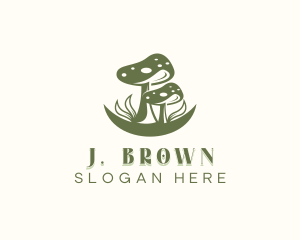 Shrooms - Natural Organic Mushroom logo design