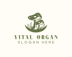 Natural Organic Mushroom logo design