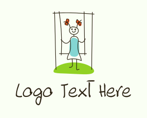 Children Playground Drawing Logo