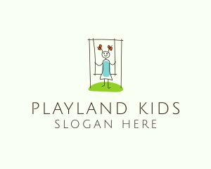 Children Playground Drawing logo design