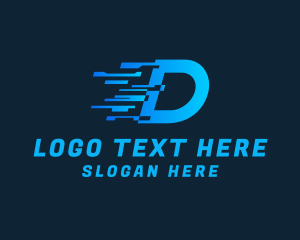 Data Transfer Letter D Logo
