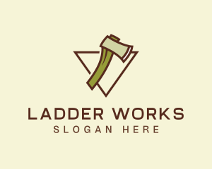 Lumberjack Axe Woods logo design