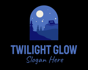 Twilight - Night Camping Scene logo design