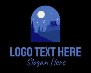 Twilight - Night Camping Scene logo design