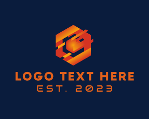 Orange - Digital Tech Cube logo design