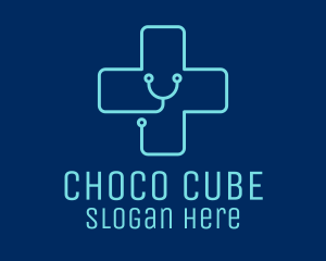 Medical Cross Stethoscope  Logo