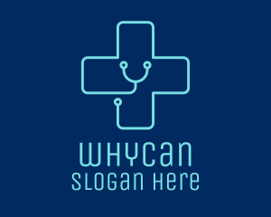 Medical Cross Stethoscope  Logo