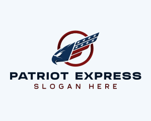 Patriotic Falcon Wing logo design