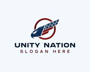 Patriotic Falcon Wing logo design