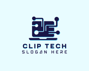 Tech Computer Microchip logo design