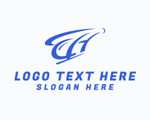 Vlog - Blue Helicopter Letter H logo design