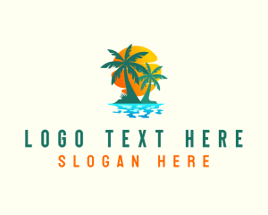 Island - Seaside Beach Villa logo design