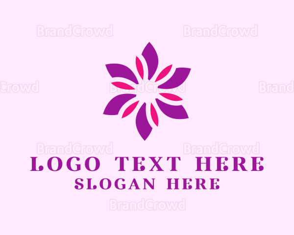 Purple Flower Petals Logo