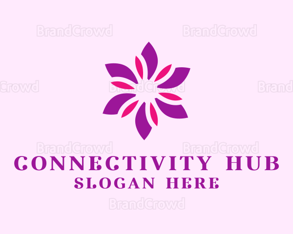 Blooming Purple Flower Logo