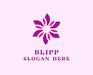 Blooming Purple Flower Logo