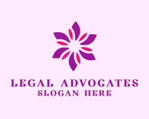 Blooming Purple Flower Logo