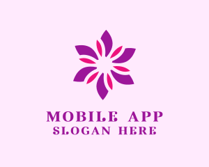 Blooming Purple Flower Logo