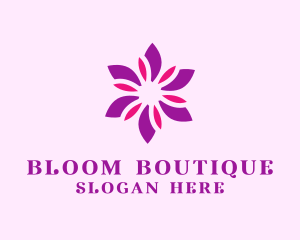 Bloom - Blooming Purple Flower logo design