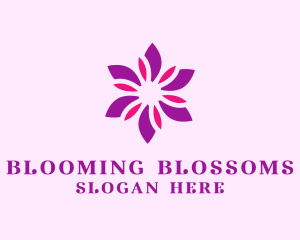 Blooming - Blooming Purple Flower logo design