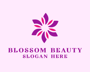 Blossom - Blooming Purple Flower logo design