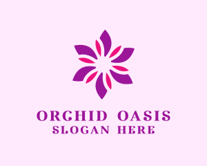 Purple Flower Petals logo design