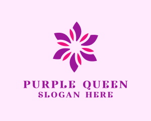 Purple Flower Petals logo design