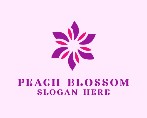 Purple Flower Petals logo design