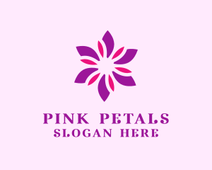 Purple Flower Petals logo design