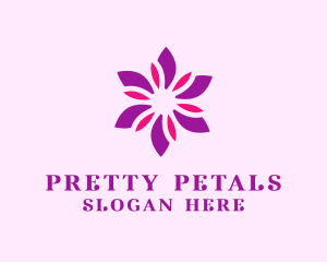 Purple Flower Petals logo design