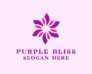 Purple Flower Petals logo design