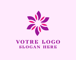 Floristry - Blooming Purple Flower logo design