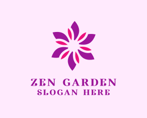 Purple Flower Petals logo design