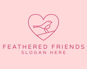 Pet Bird Heart logo design