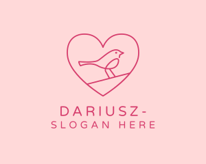 Lovely - Pet Bird Heart logo design