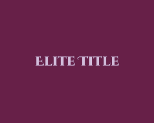 Title - Luxury Elegant Store logo design