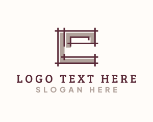Contractor - Property Contractor Letter E logo design