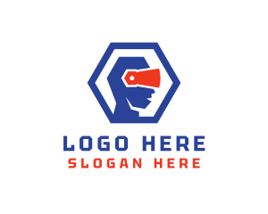 Electronics - Polygon VR Head logo design