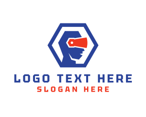 Polygon - Polygon VR Head logo design