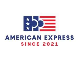 American Puzzle Flag logo design