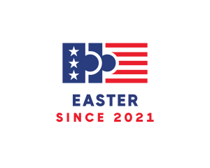 American Puzzle Flag logo design