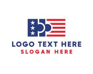 American Puzzle Flag Logo