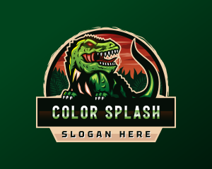 Wild Tyrannosaurus Dinosaur logo design