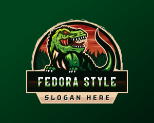 Wild Tyrannosaurus Dinosaur logo design