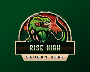 Wild Tyrannosaurus Dinosaur logo design