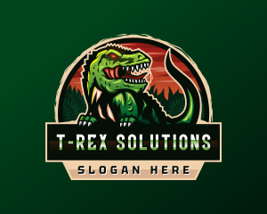 Tyrannosaurus - Wild Tyrannosaurus Dinosaur logo design