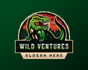 Wild Tyrannosaurus Dinosaur logo design