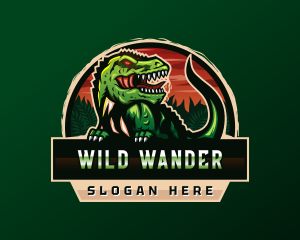 Wild Tyrannosaurus Dinosaur logo design