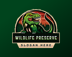 Wild Tyrannosaurus Dinosaur logo design