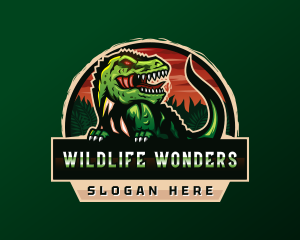 Wild Tyrannosaurus Dinosaur logo design