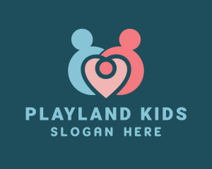 Parenthood Child Heart  logo design